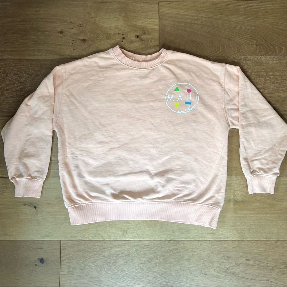 Zara Oversized Sweatshirt Maui & Sons Peachy Beach Retro 80s Unisex Large 11/12